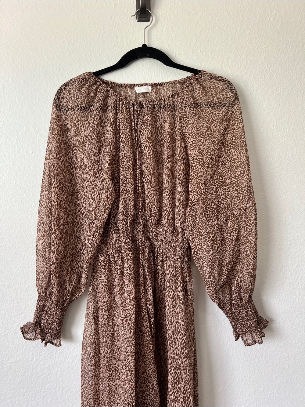 MNG Lagoon Women’s Animal Print Maxi Long Sleeve Dress Size 2 - Picture 5 of 9